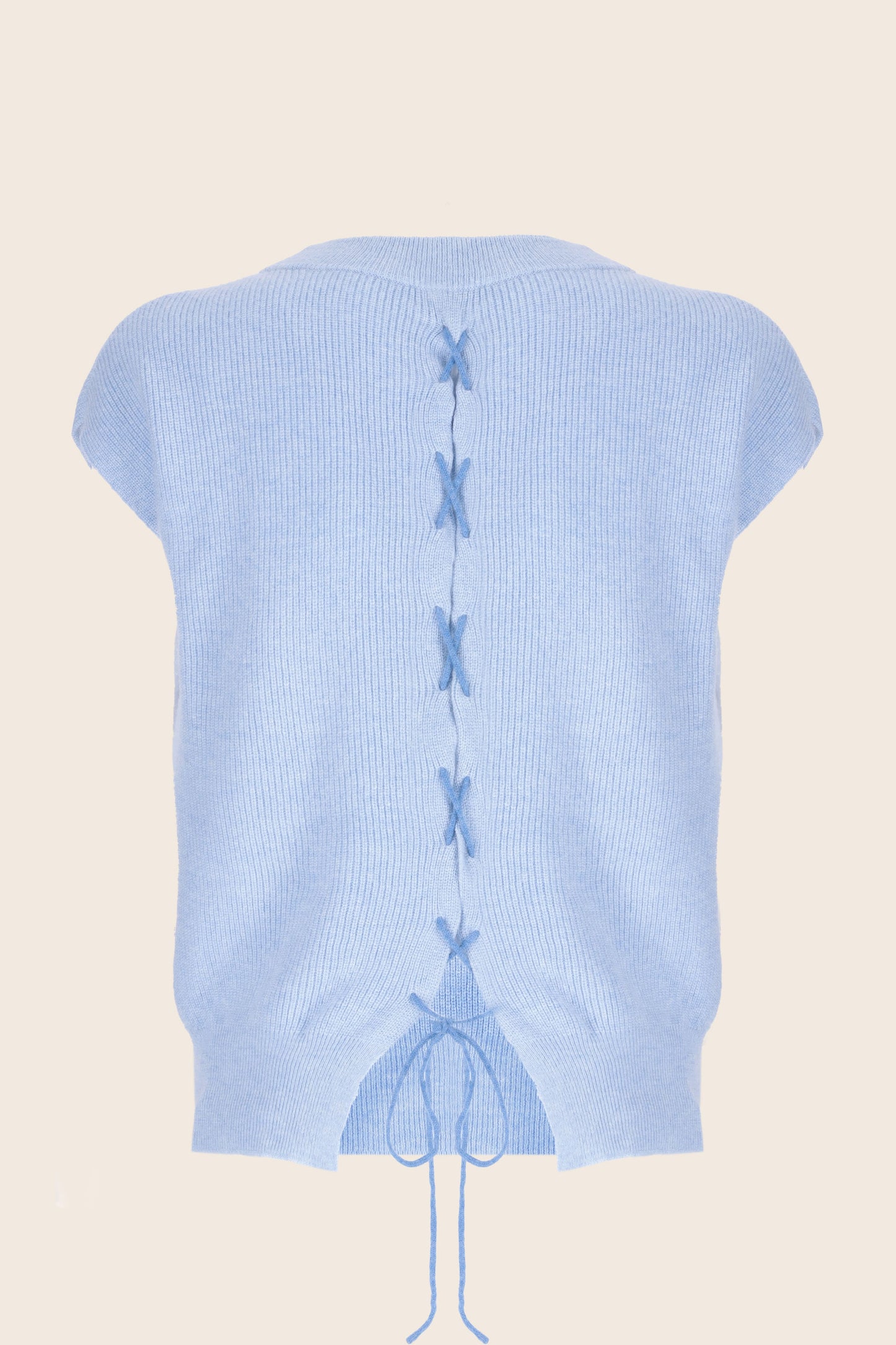 Crewneck, sleeveless & back laces