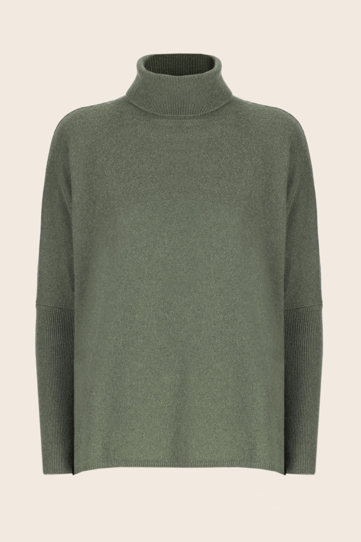 Rollneck Poncho-Sweater