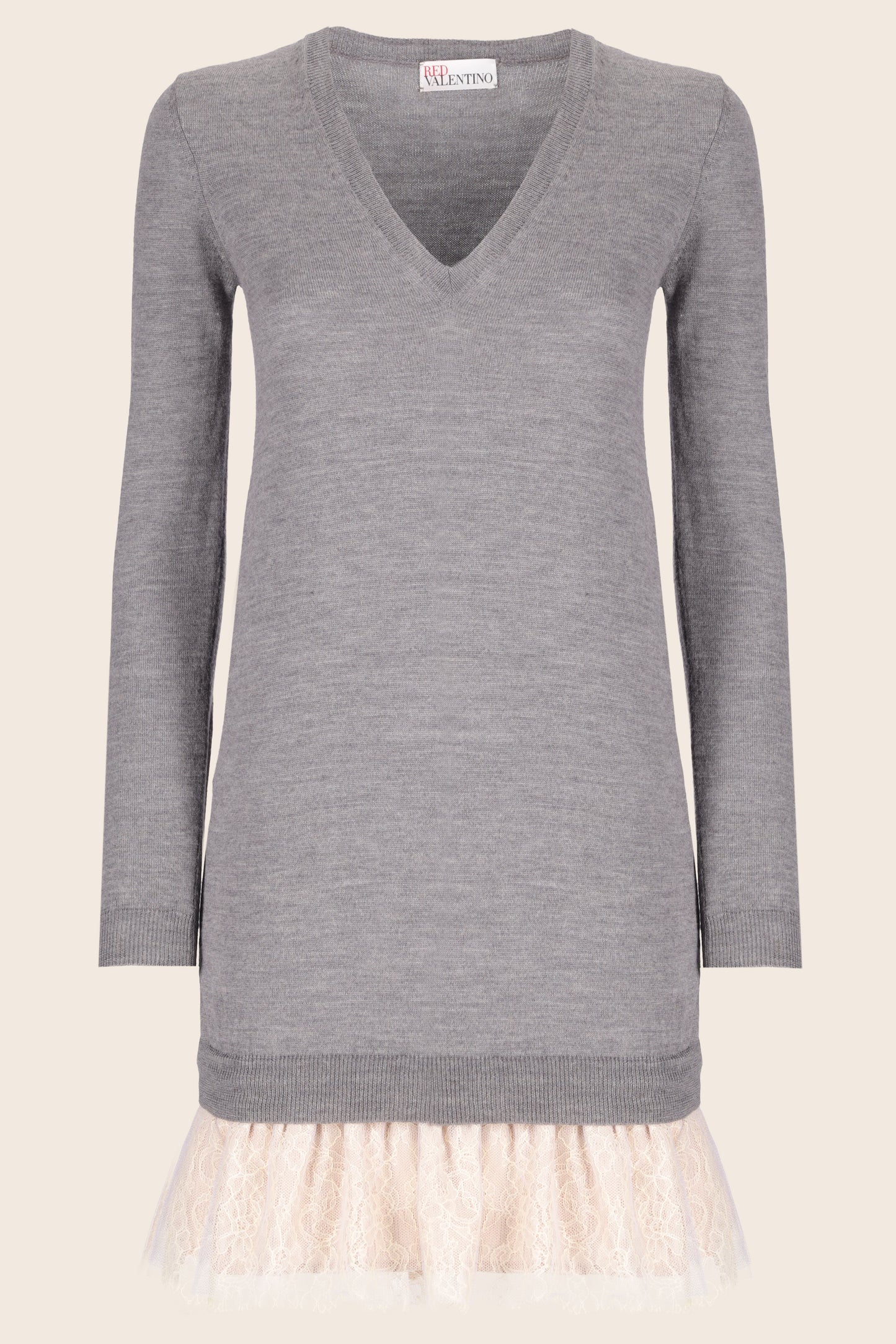 Long Pullover or Dress, V-Collar