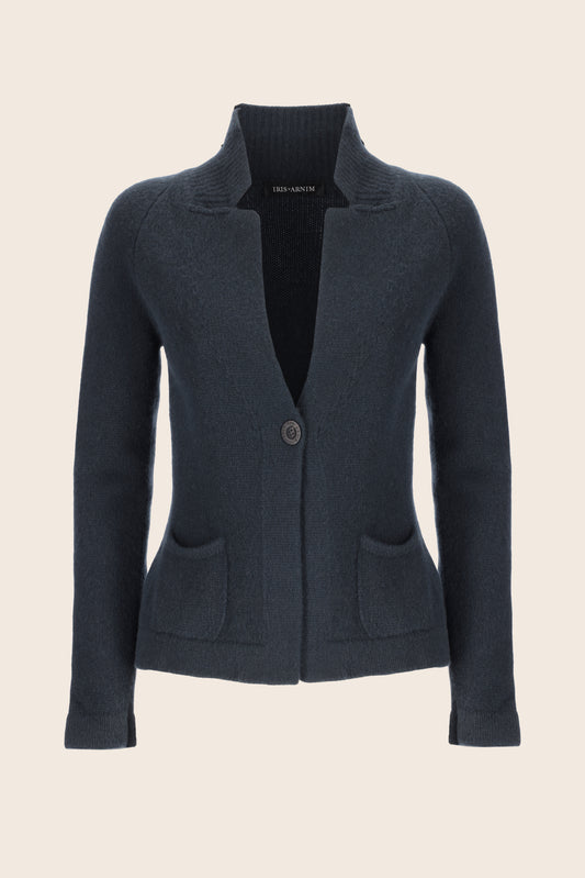 Cardigan, cable knit backside