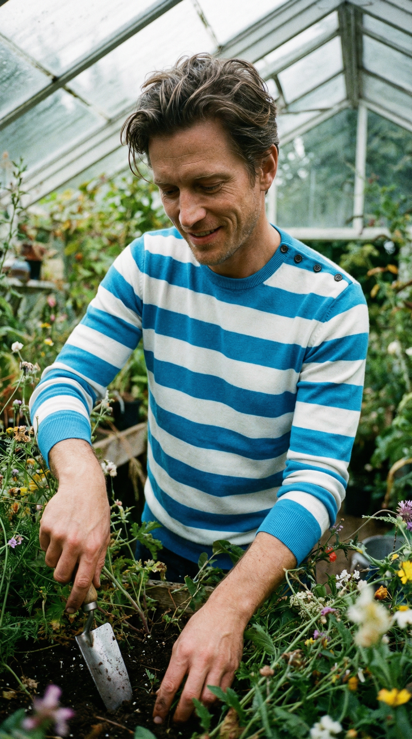 Crewneck with side buttons