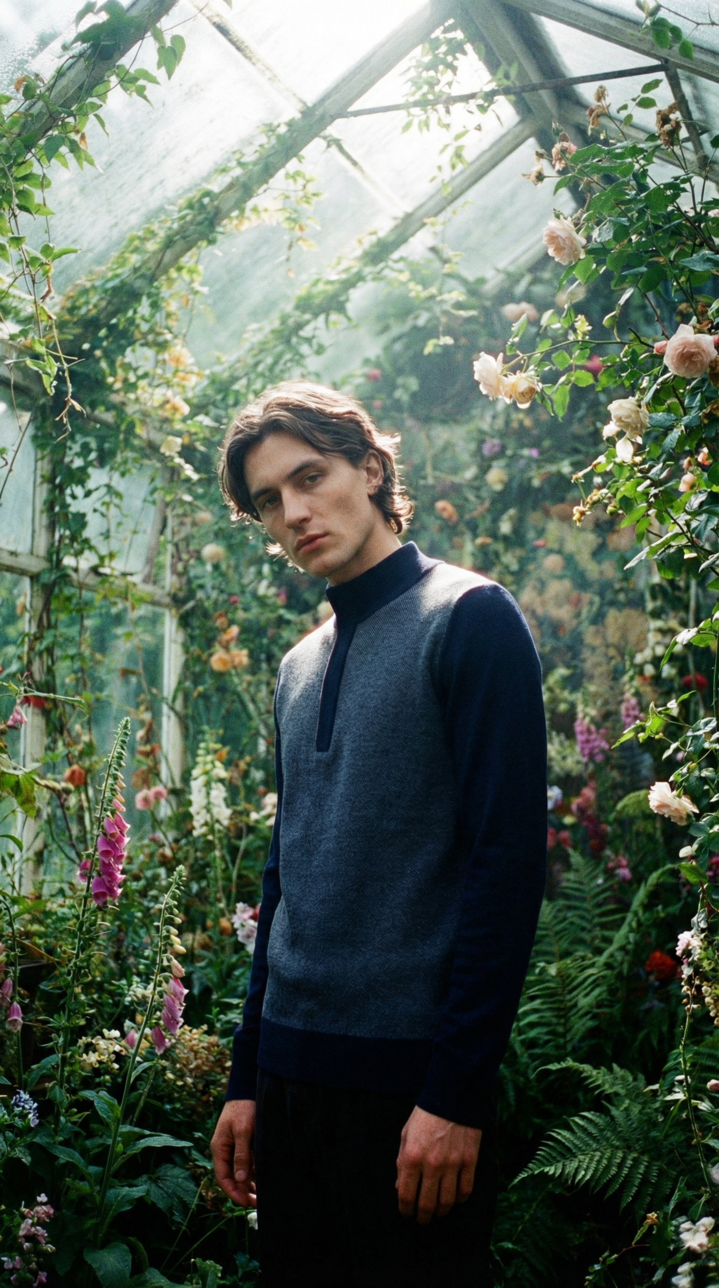 Sweater front buttons and alcantara Details