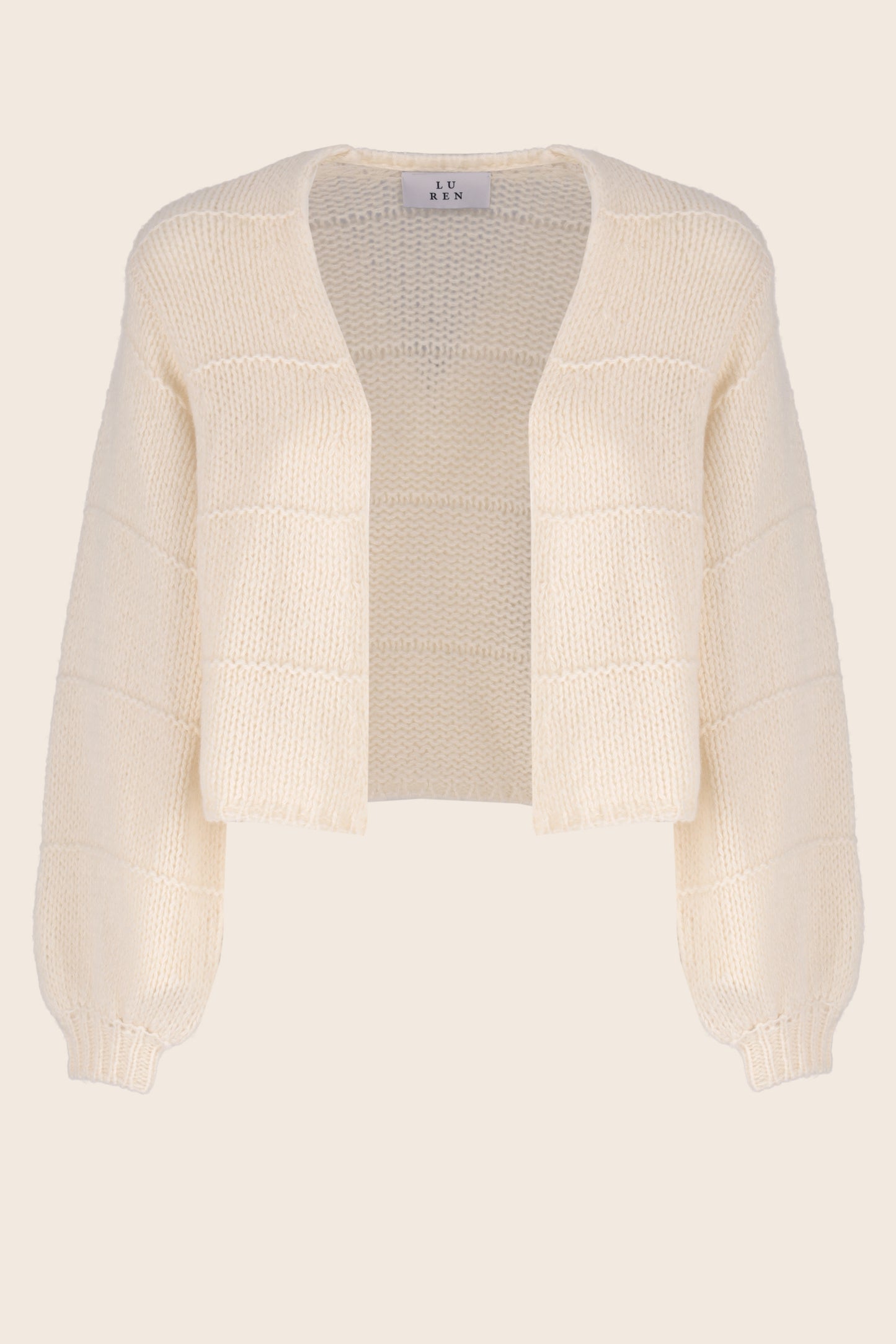 Cardigan with puff sleeves