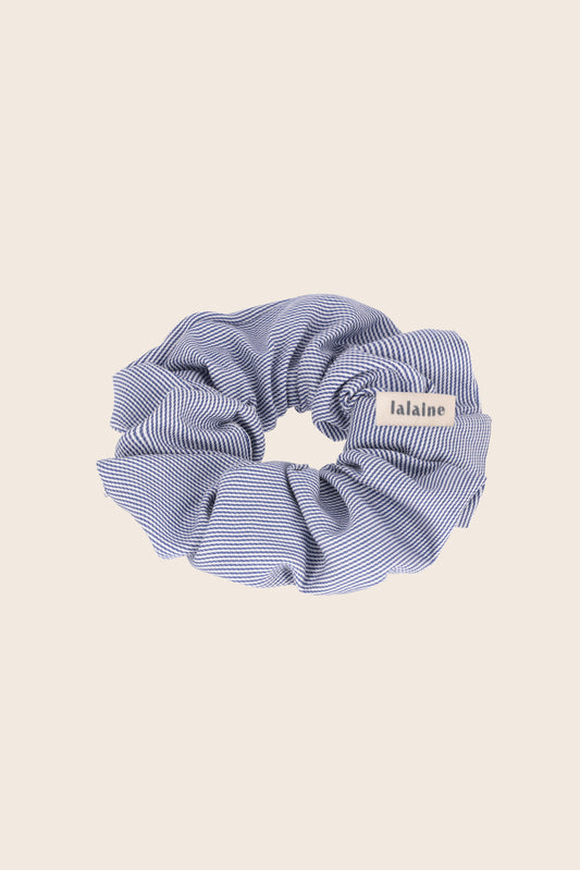 Scrunchie Blue Cotton Stripes